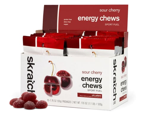 Skratch Labs Energy Chews Sport Fuel (Sour Cherry) (10 | 1.7oz Packets)